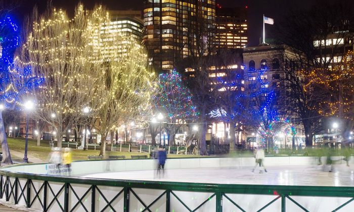 ice skating boston frog pond