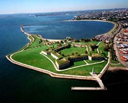 castle island fort independence and sullivan's snack shack photo