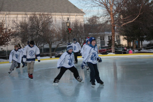 ice skating at stoneham town common rink photo