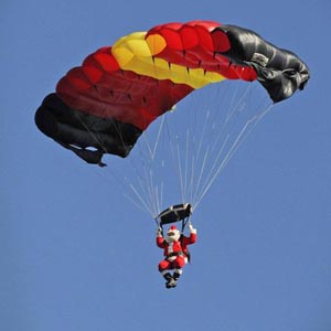 santa arrives in quincy by helicopter photo