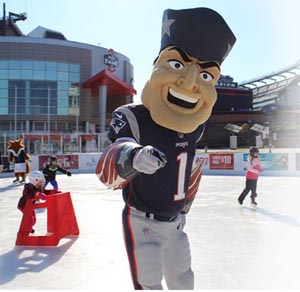 winter skate at patriot place under renovation 2023-2024 photo