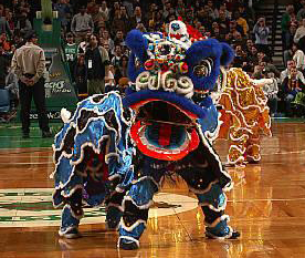 winter break fun - chinese new year lion dancing photo