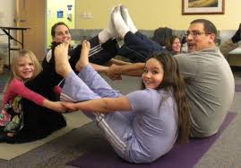 rise and shine family yoga photo