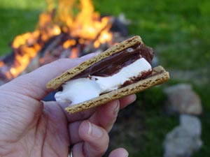 s'mores and stories round the fire photo