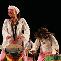 nimbaya women drum  dance company of guinea photo