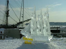 salem's so sweet chocolate  ice sculpture festival photo