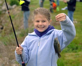 family fishing day at jamaica pond photo