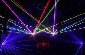 laser lights at frog pond photo