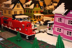 the lego train model train layout photo