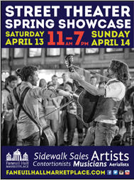 street theater spring showcase  sidewalk sale faneuil hall photo