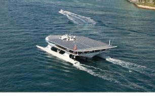 planetsolar boat visits boston photo