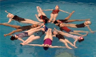 cambridge swans synchronized swimming show photo