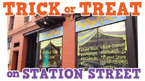 trick-or-treat on station street photo