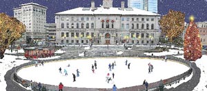 worcester festival of lights - worcester common ice rink photo