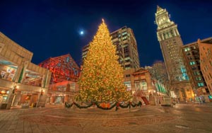 faneuil hall holiday tree lighting 2023 photo