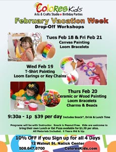 february vacation drop-off workshops at colores kids photo