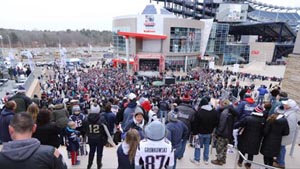 patriots superbowl send-off rally photo