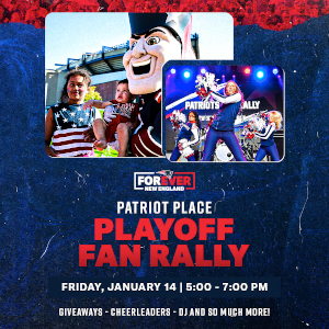 patriot place fan rally go pats photo