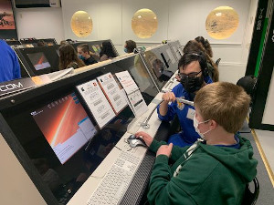 simulated space mission at challenger learning center photo