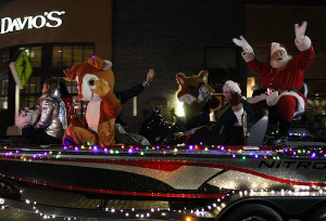 santa parade at patriot place photo