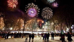 new year's eve skating spectacular at frog pond photo