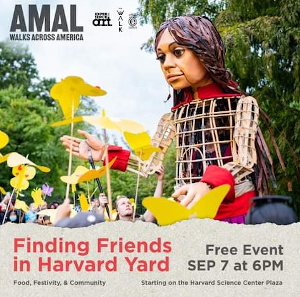 amal walks across america harvard square photo