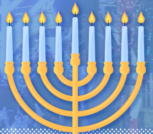 menorah lighting at patriot place photo